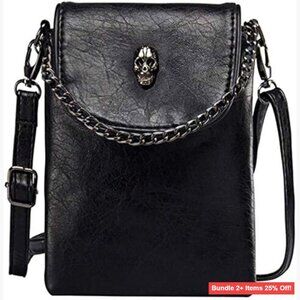 PU Leather Mini Messenger Crossbody Bag Adjustable Strap Magnetic Closure